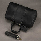 Crazy Horse Leather Men’s Travel Duffle Bag Retro Cowhide - VacationGrabs