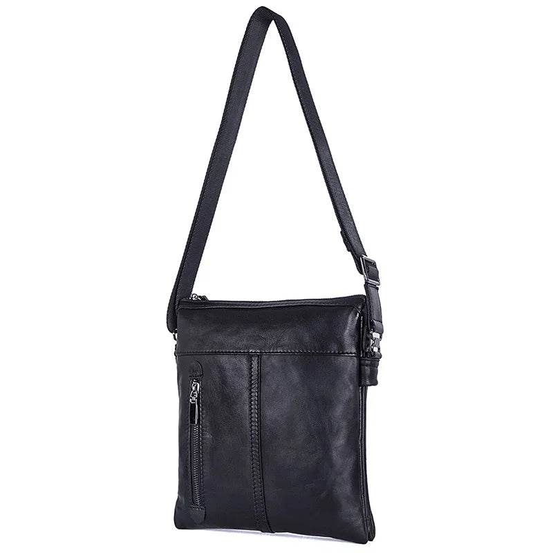 Luxury Men's Leather Crossbody Bag Genuine Messenger Satchel - VacationGrabs