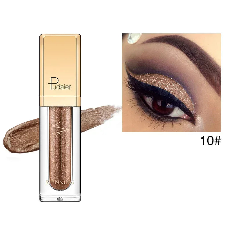 Pink Liquid Glitter Eyeshadow 18 Colors Waterproof Shimmer