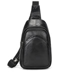 Men's Genuine Leather Sling Bag – Soft Cowhide Crossbody