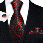 Red Silk Tie Set for Men: Burgundy, Maroon, & More - VacationGrabs