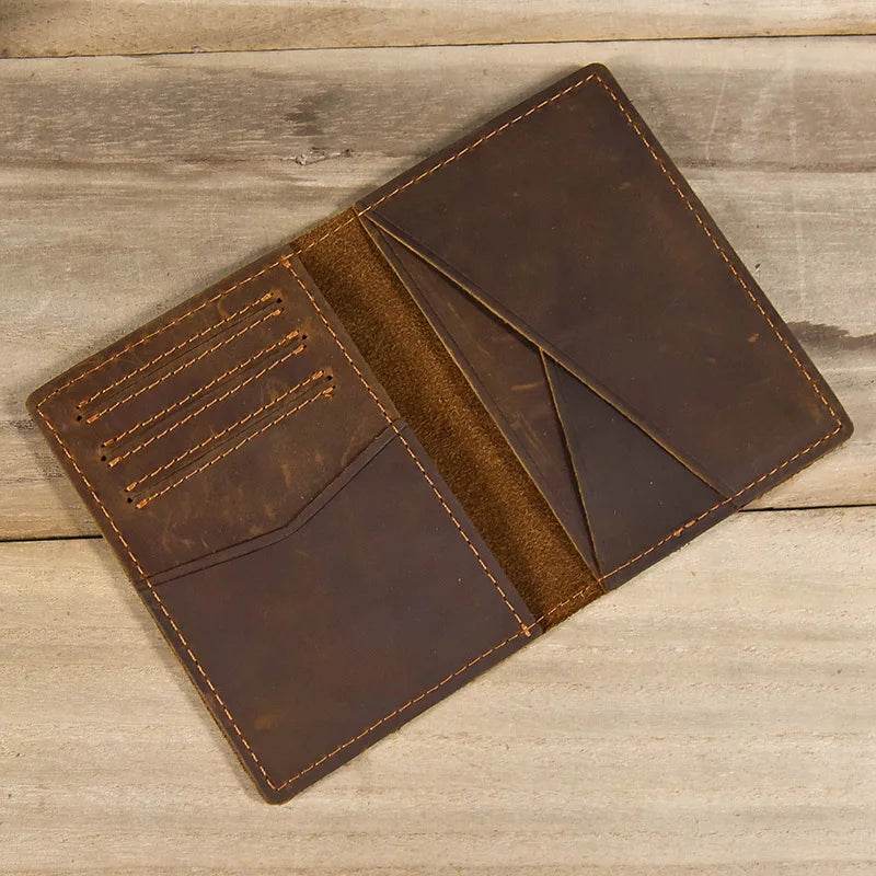 Vintage Leather Driver License Slim Wallet Men & Women Card Holder - VacationGrabs