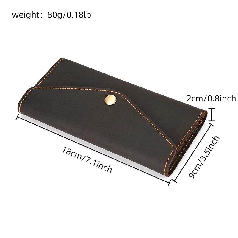 Genuine Leather Clutch Purse for Women & Men Retro Fashion Envelope Bag - VacationGrabs
