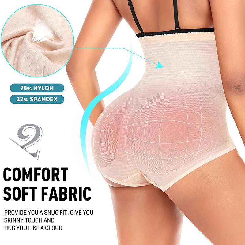 High Waist Tummy Control Shapewear Panties, Firm Body Shaper