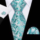 Floral Jacquard Silk Tie Set for Men - VacationGrabs