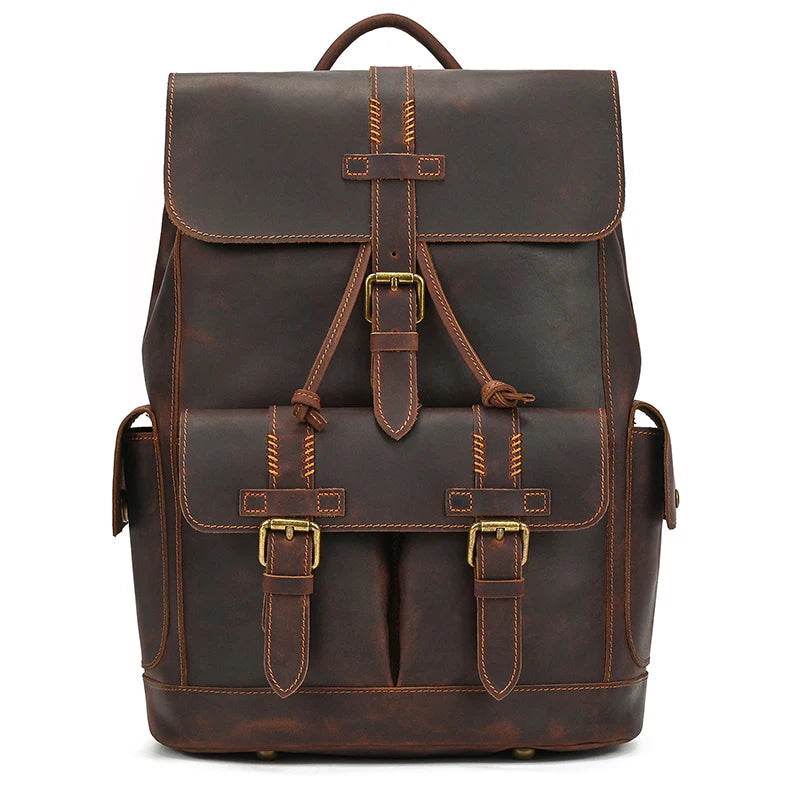 Leather Backpack for Camera DSLR Travel Bag for Men and Women - VacationGrabs