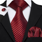 Red Silk Tie Set for Men: Burgundy, Maroon, & More - VacationGrabs