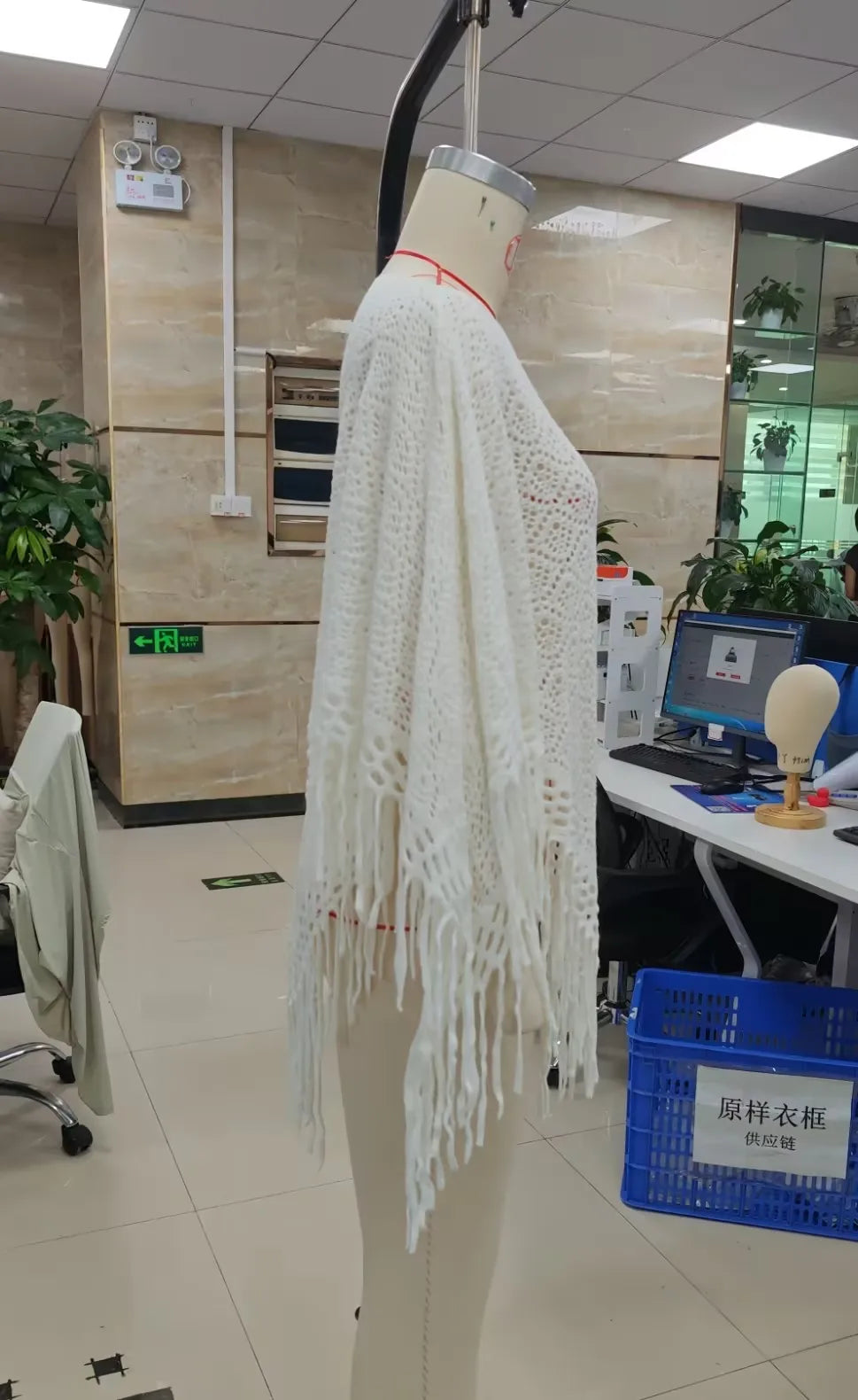 VacationGrabs Hollow Crochet Fringe Tassel Beach Cover Up Knit Triangle Shawl Bikini Outerwear Summer Casual Top