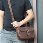 Retro Fashion Leather Shoulder Bag for Men Crossbody Sling Bag - VacationGrabs