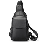 Casual Men Bags Leather Chest Bag Crossbody Cowhide Shoulder - VacationGrabs