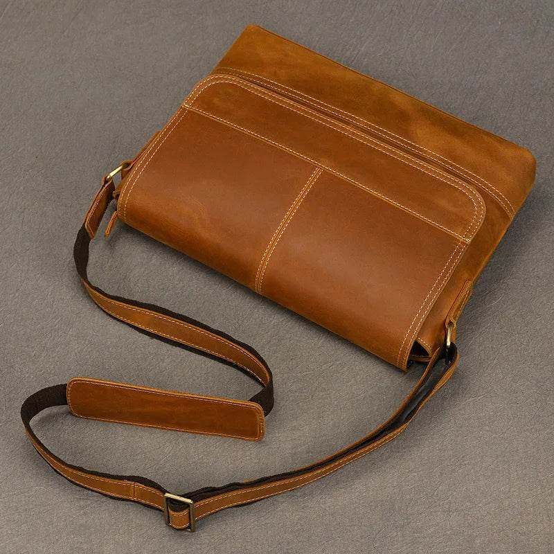 High-Quality Genuine Leather Shoulder Bag Men’s Work Messenger - VacationGrabs