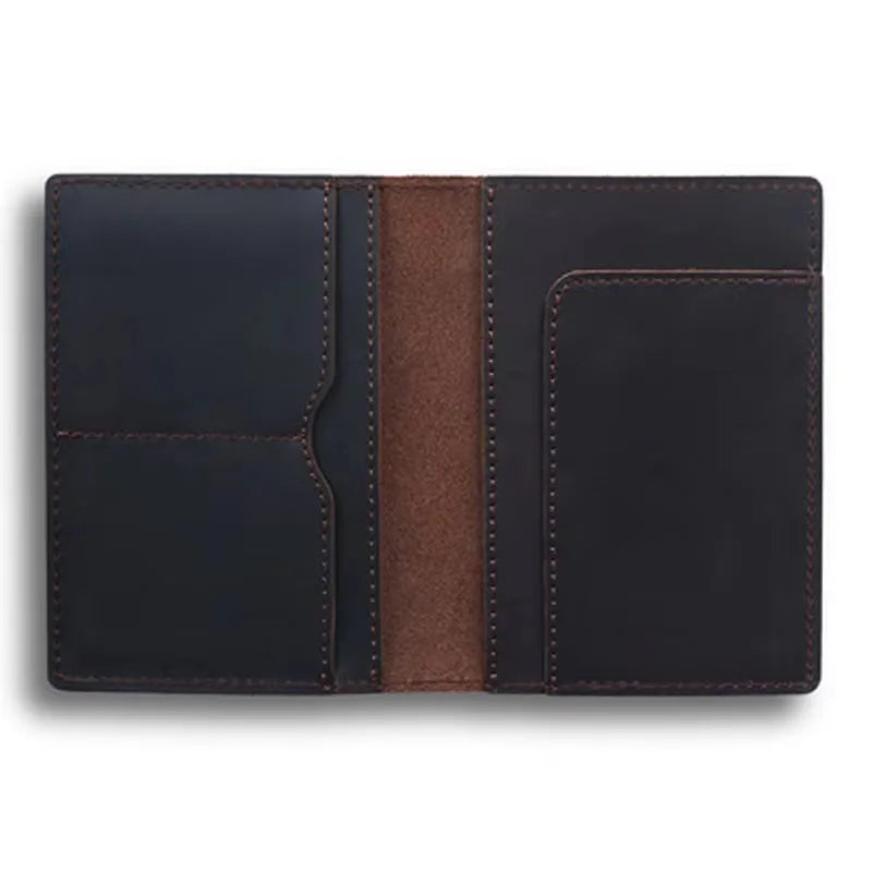 Genuine Leather Passport Holder - Vintage Travel Wallet, Handmade, RFID Blocking Cover