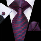 Purple Paisley Silk Tie Set for Men - VacationGrabs