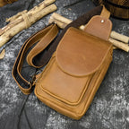 Men's Genuine Leather Sling Bag – Luxury Crossbody Chest Pack