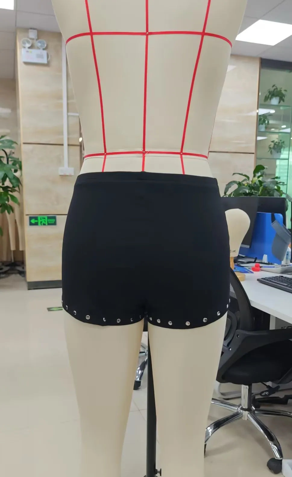 VacationGrabs Y2K Retro Rivet Stud Decor Low Waist Shorts Women Stretch Slim Bodycon Mini Hot Pants Casual Clubwear Booty Shorts
