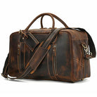 Vintage Crazy Horse Leather Duffle Bag – Fashion Handbag - VacationGrabs