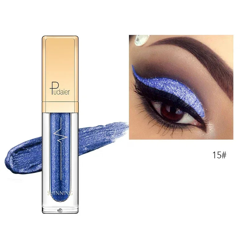 Waterproof Liquid Glitter Eyeshadow, Metallic Gel Cream