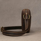 Small Men's Leather Retro Clutch Bag Casual Crossbody Fashion Bag - VacationGrabs