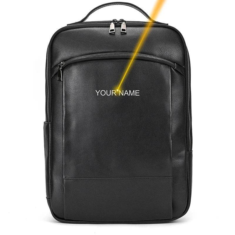 Anti-Theft Handmade Leather Backpack Vintage Travel Bag for Men - VacationGrabs