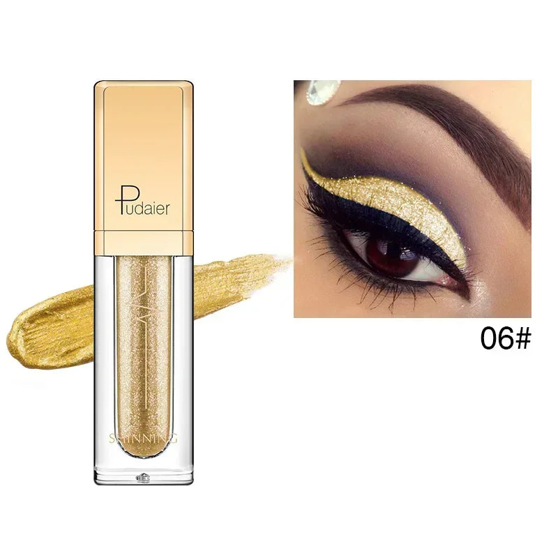 Pink Liquid Glitter Eyeshadow 18 Colors Waterproof Shimmer