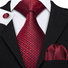Red Silk Tie Set for Men: Burgundy, Maroon, & More - VacationGrabs