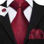Red Silk Tie Set for Men: Burgundy, Maroon, & More - VacationGrabs