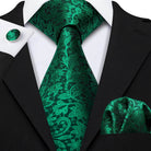 Floral Jacquard Silk Tie Set for Men - VacationGrabs