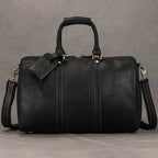 Crazy Horse Leather Men’s Travel Duffle Bag Retro Cowhide - VacationGrabs