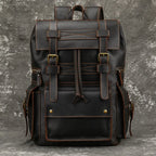 Top Layer Leather Business Backpack for Men 15.6"