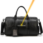 Natural Cowskin Waterproof Men’s Leather Weekend Overnight Bag - VacationGrabs