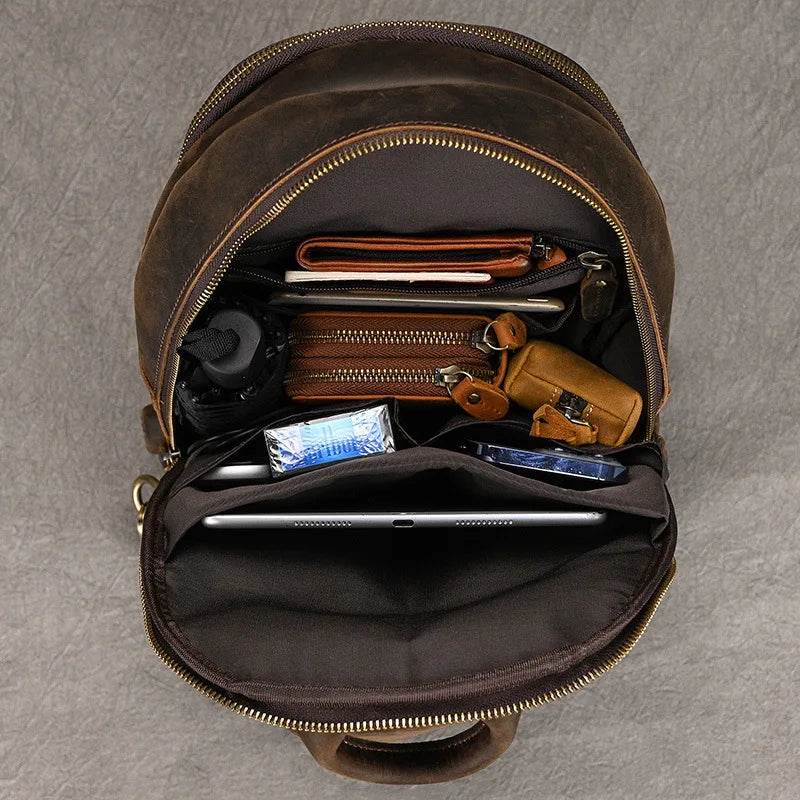 Large Size Leather Chest Bag for Men Crossbody Outdoor Sling - VacationGrabs