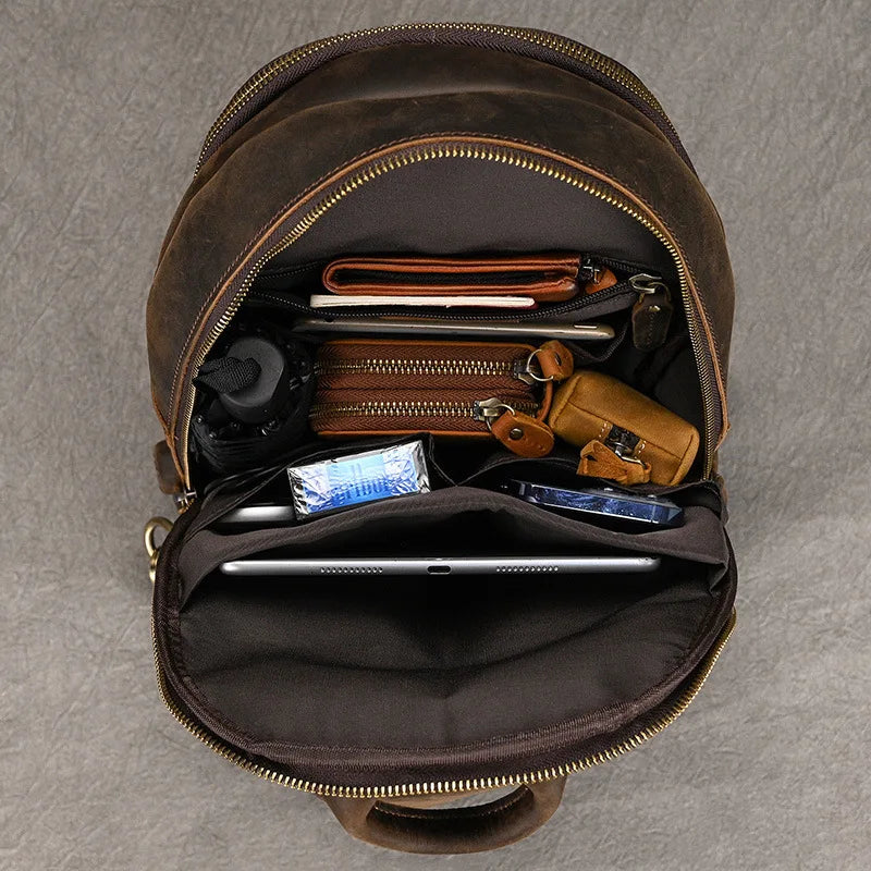Quality Leather Mens Sling Shoulder Bag for Travel