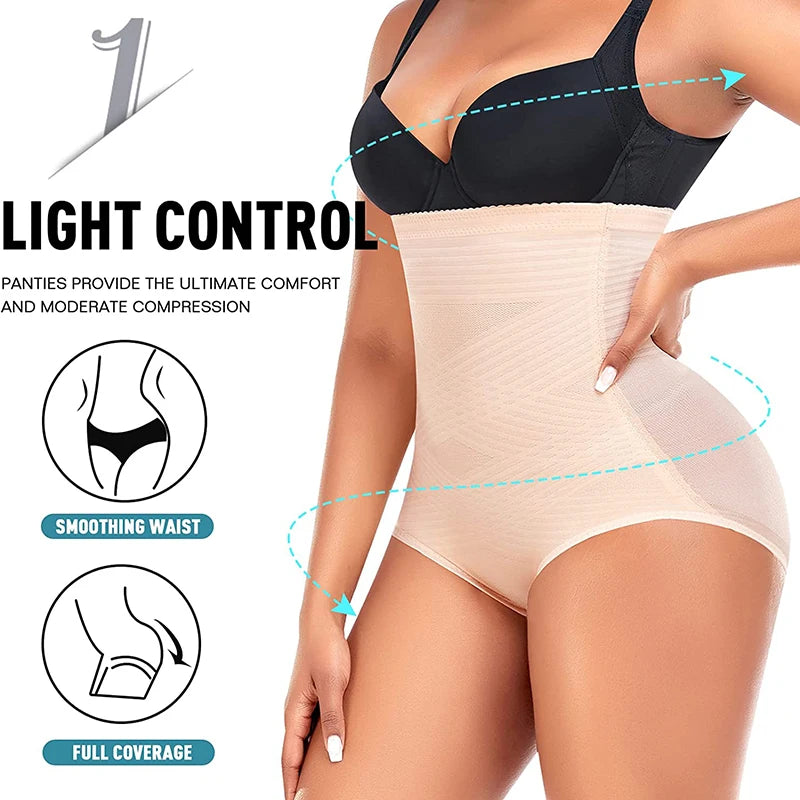 High Waist Tummy Control Shapewear Panties, Firm Body Shaper