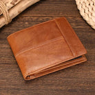 Fashion Men's Business Wallet Thin Purse With Coins Pocket Black Brown - VacationGrabs