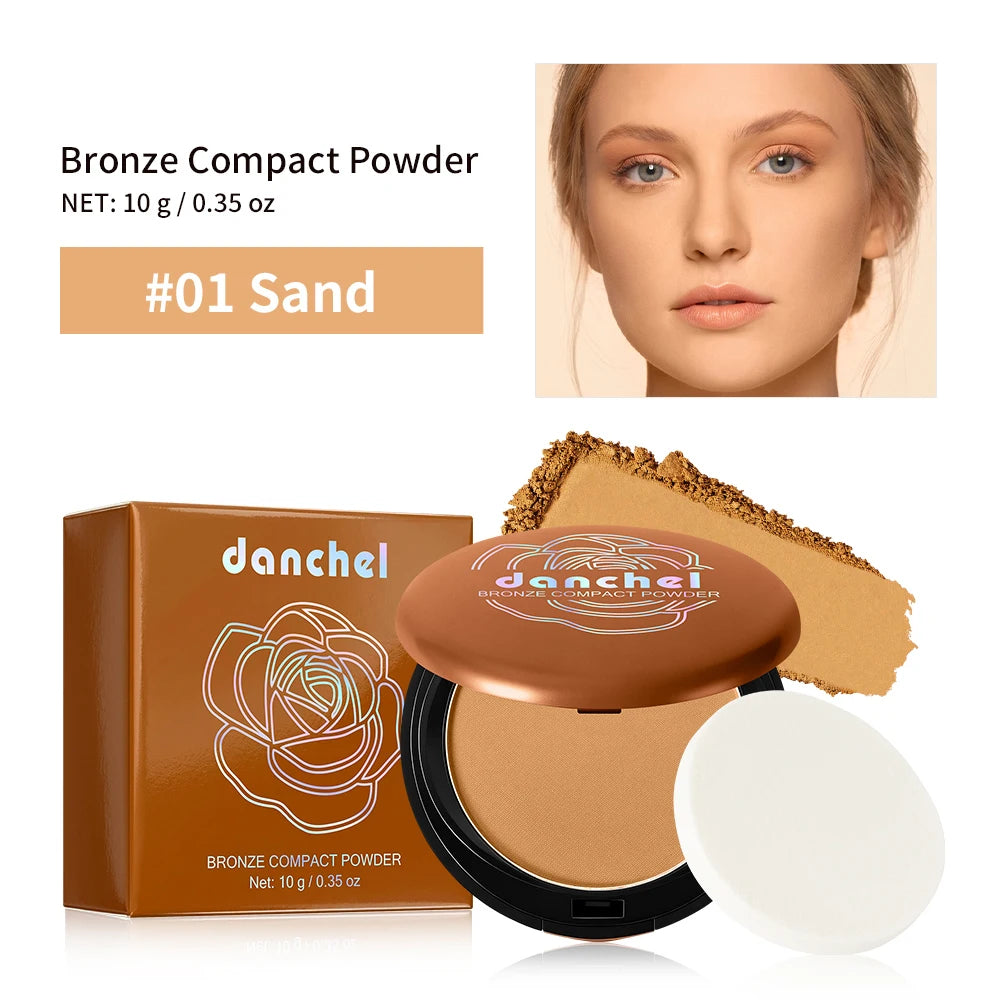 Long Lasting Compact Powder Waterproof Sweatproof Soft Matte Oil Control Setting Powder Face Makeup Cosmetic