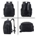 Thick Leather 17" Laptop Backpack Business Travel Leather