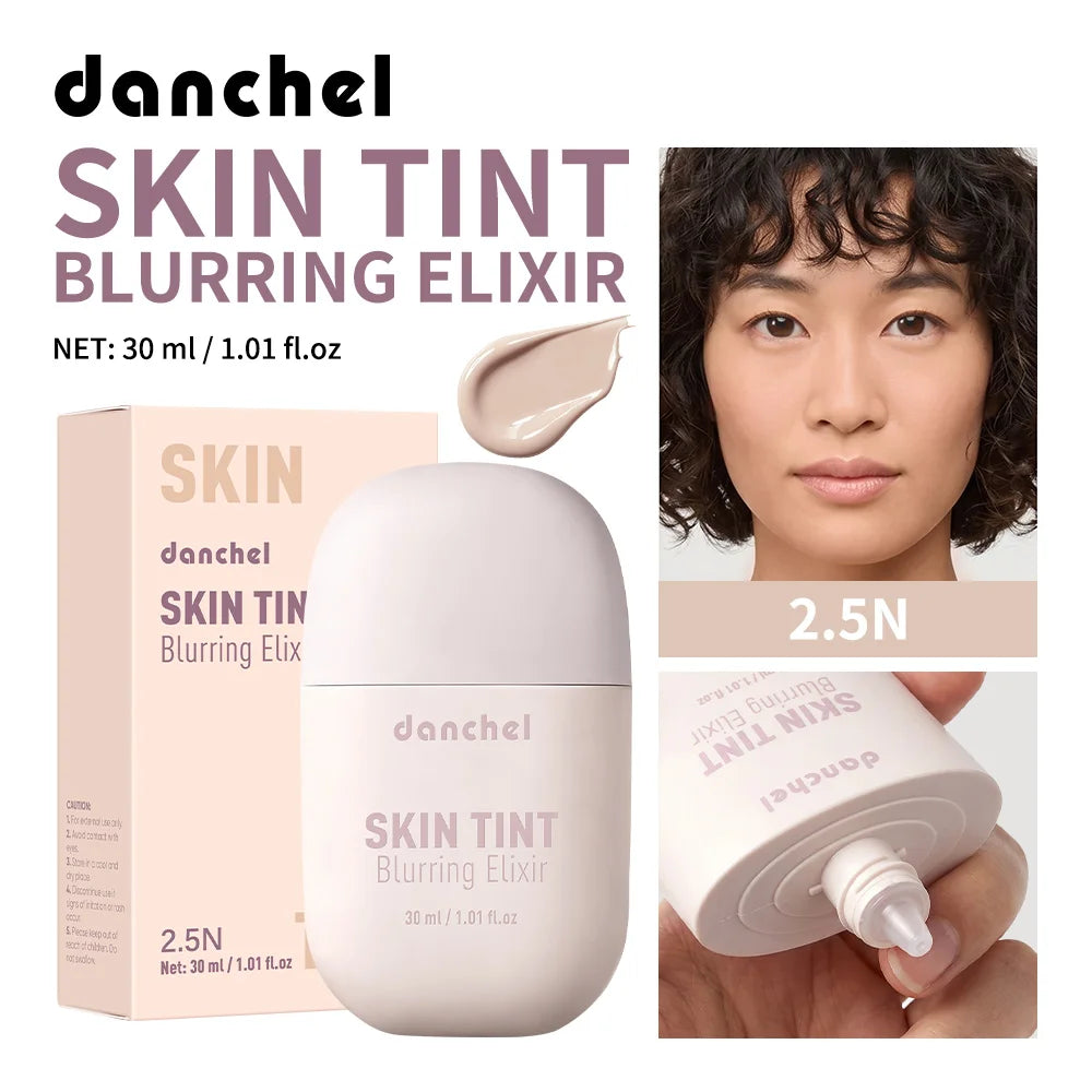 Skin Tint Blurring Elixir Foundation Lightweight & Breathable Blur Pores Fine Lines Hydrating Coverage Face Makeup for All Skin