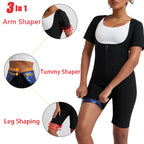Women's 3-in-1 Sauna Suit Waist Trainer Bodysuit Shapewear