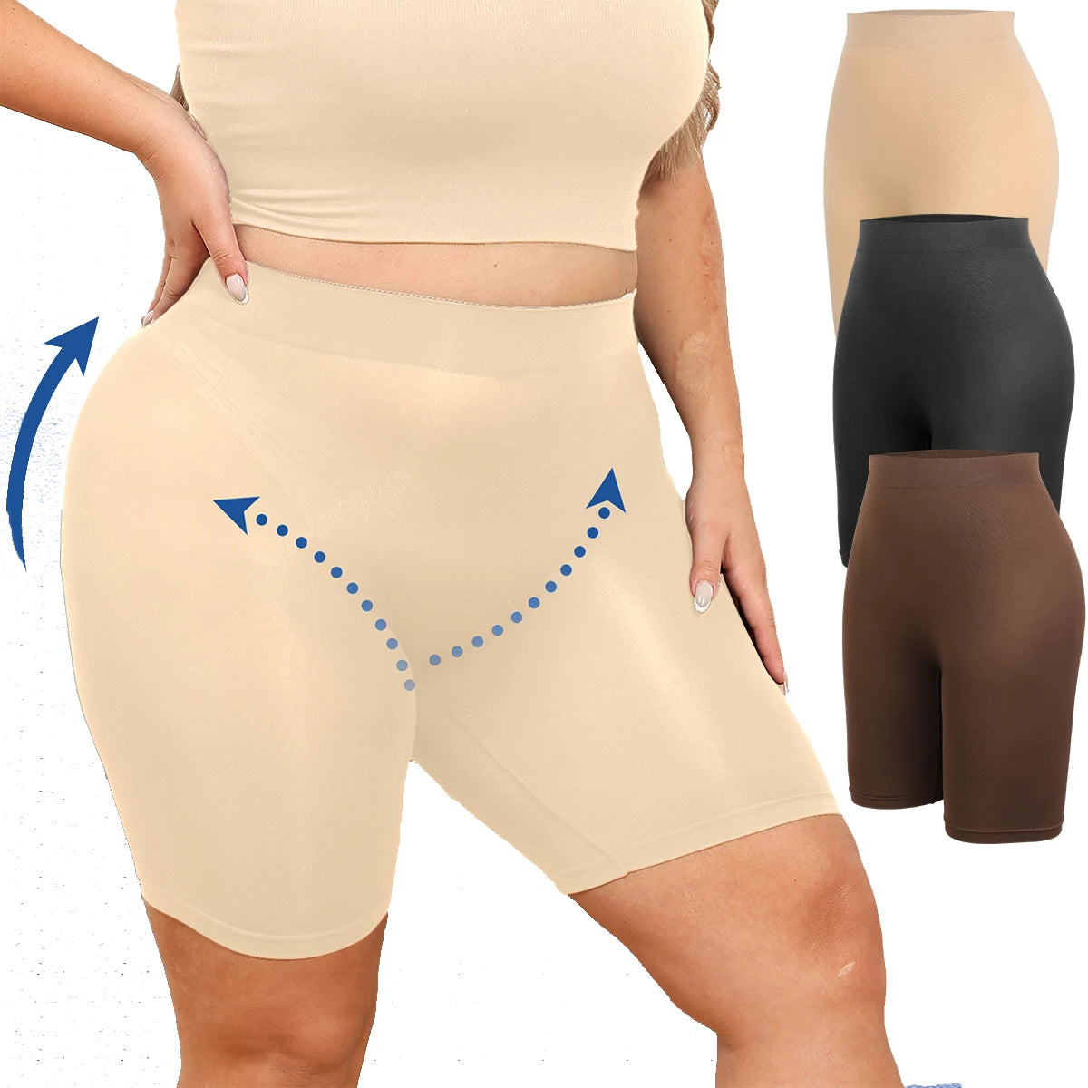 Plus Size High-Waisted Tummy Control Shaping Bodysuit XL-4XL