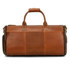 Men's Leather Business Trip Travel Duffle Opens to a Garment Bag - VacationGrabs