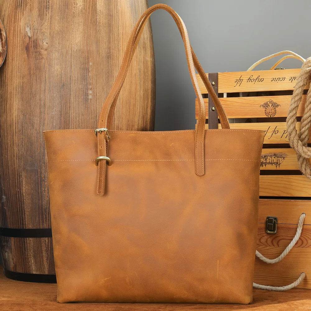 Genuine Leather Business Shoulder Bag for Documents Messenger Bag - VacationGrabs