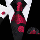 Floral Jacquard Silk Tie Set for Men - VacationGrabs