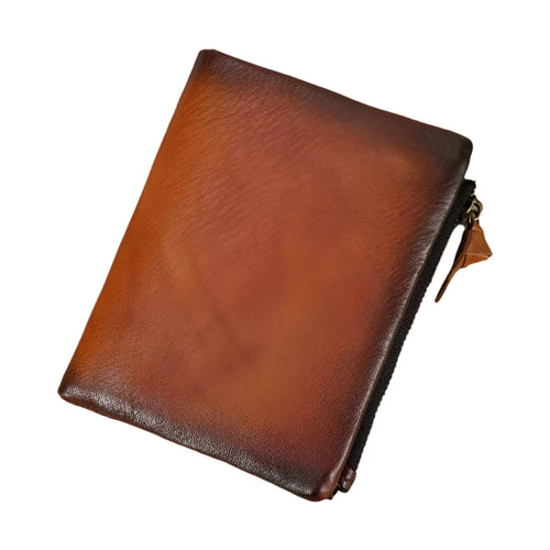 Men’s Leather Wallet for Cards Small Coin Purse Short Wallet - VacationGrabs
