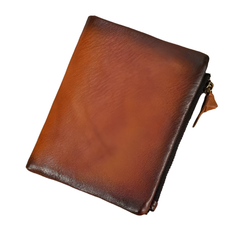 Men’s Leather Wallet for Cards Small Coin Purse Short Wallet - VacationGrabs