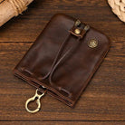 Handmade Leather Mini Coin Pouch for Men Women Vintage Wallet - VacationGrabs