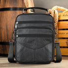 Men’s Small Crossbody Bag Genuine Leather Mobile Phone Shoulder Bag - VacationGrabs