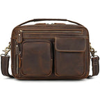 Vintage Genuine Leather Men’s Shoulder Sling Crossbody Bag - VacationGrabs