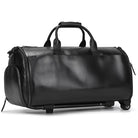 Large Capacity Leather Trolley Bag – Rolling Business Handbag - VacationGrabs