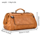 Fashionable Men’s Tote Weekender Bag Leather Travel Luggage - VacationGrabs
