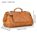 Fashionable Men’s Tote Weekender Bag Leather Travel Luggage - VacationGrabs